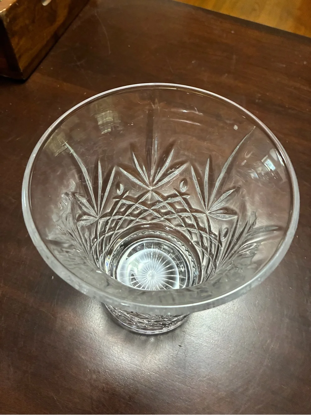 Vintage DePlomb Lead Crystal Flare Footed Vase - Classic Crystal Look